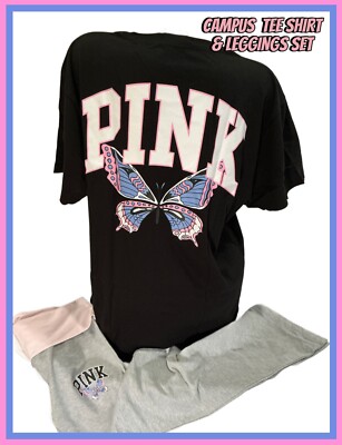 Tee-shirt Victoria's Secret Michigan Spartans – Design Campus Rose, Poche, Col Rond – Taille Plus, Neuf étiqueté