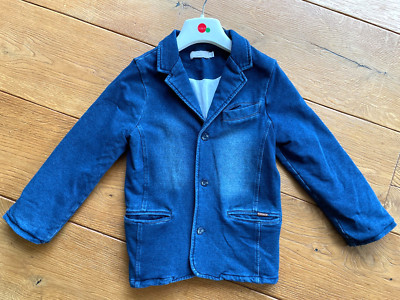 BOBOLI: Sweat BLAZER Sakko Jeans / used Optik blau   Gr. 116