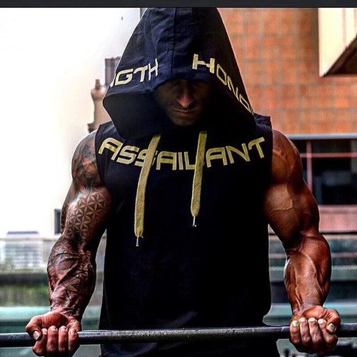 Herren Tank Tops Gym Kleidung Fitness Ärmellos Hoodies Westen Baumwolle Singlets Männer - Bild 10 von 28
