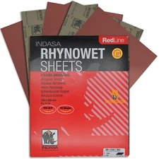 Indasa 50 PCS Full Sheets 9"x11" Wet & Dry Sanding Sheets, 60 - 2500  Range