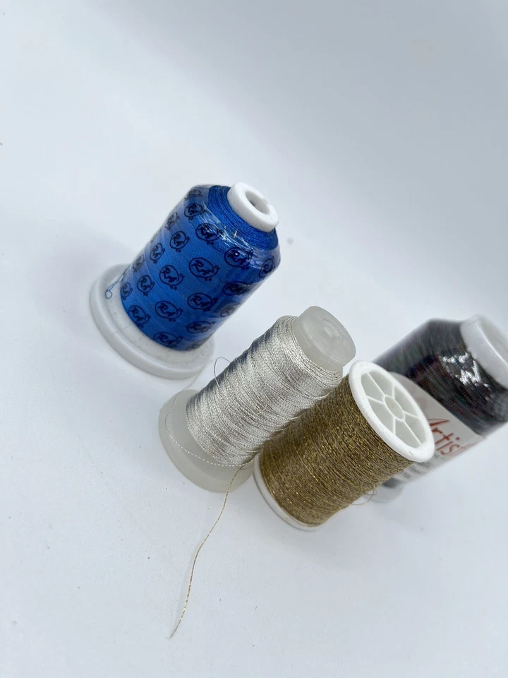 Metallic Embroidery Thread Lot Of 4 Artistic Robison-Anton 1000 Yd pearlessence - Image 2 of 4
