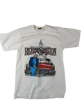 Vintage Screen Stars Best T-Shirt White Mens M Ricky van Shelton Single Stitch