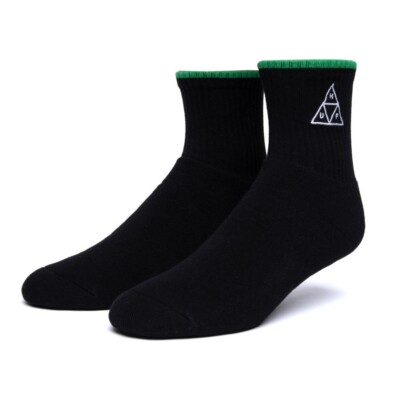 HUF Socken Emb. Triple Triangle 1/4 Socken - black / HUF Socken 1 Paar (2Stk.)