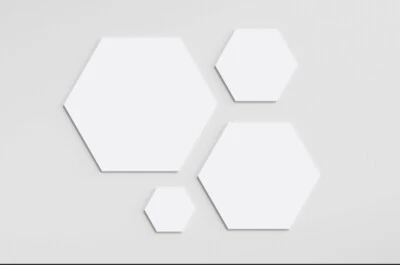 LEAD DIY SHOP Forma esagonale sublimazione lavorazione artigianale bianco acrilico trasparente o bianco