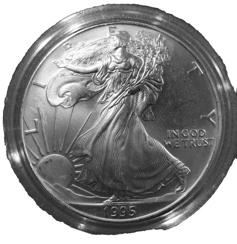 1995 Silver American Eagle $1 - BU - Brilliant Uncirculated - In