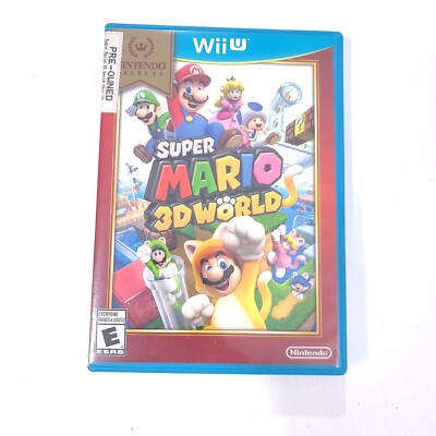 Super Mario 3D World Nintendo Wii U 2013 Game Complete W/ Manual 2