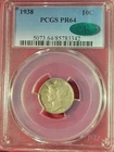 1938 Proof Mercury Dime  Pcgs/Cac PR64