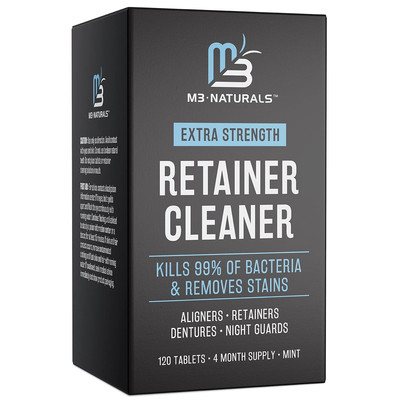 M3 Naturals Retainer Cleaner Tablets Invisalign Cleaner FSA HSA Approved Remove
