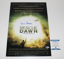 DIRECTOR WERNER HERZOG SIGNED 'RESCUE DAWN' 12x18 MOVIE POSTER BECKETT COA PROOF