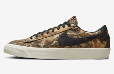 NIKE BLAZER LOW PRO GT PRM REALTREE BLACK MENS SZ 10.5 do9398-001