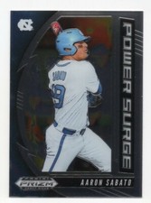 2020 Panini Prizm Draft Picks Baseball Power Surge Aaron Sabato Rookie Card