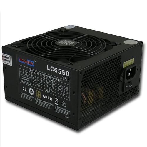 Netzteil LC-Power Super Silent LC6550 V2.3 550W ATX 2.3 12cm Lüfter - Afbeelding 1 van 3