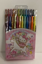 NEW SANRIO Rare Hello Kitty Unicorn Twist-up Crayons Set 