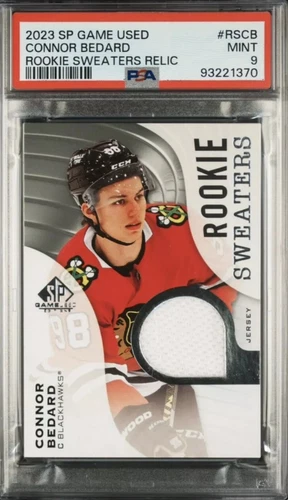 2023-24 Upper Deck SP Game Used Rookie Sweaters Relic Connor Bedard #RSCB PSA 9