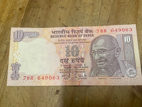 2008 Indian 10 Rupee Bank Note