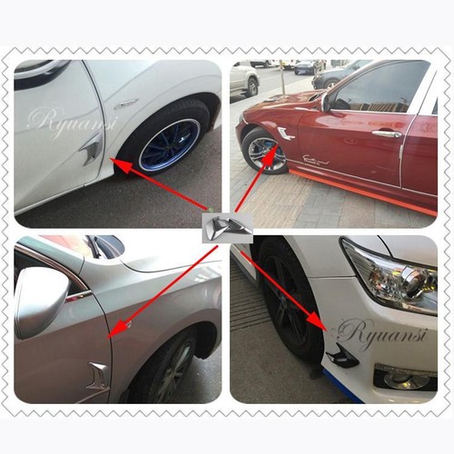 Carbon Fiber Car Side Wing Air Flow Fender Grill Intake Vent Trim Sticker 2PCS - Bild 5 von 12