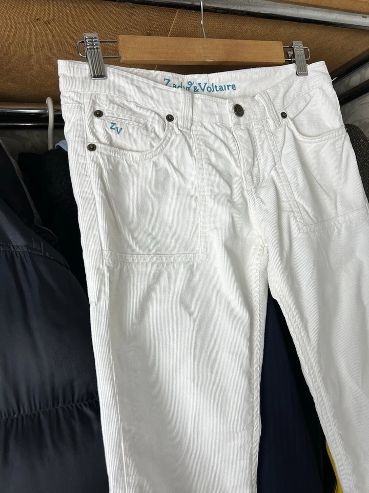 Pantalón de pana Zadig Voltaire para mujer talla 34 blanco Foto 2 de 4