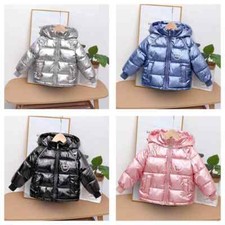 Winter Boys Warm Cotton Clothes Girl Hooded Waterproof Jacket Children Autumn