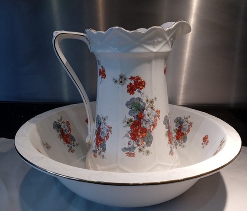 Burleigh Ware Large Wash Jug And Bowl. Jug 29cm high 25cm wide