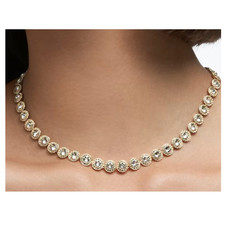 Swarovski White Crystal Necklace Angelic Choker Gold-Tone 5505468