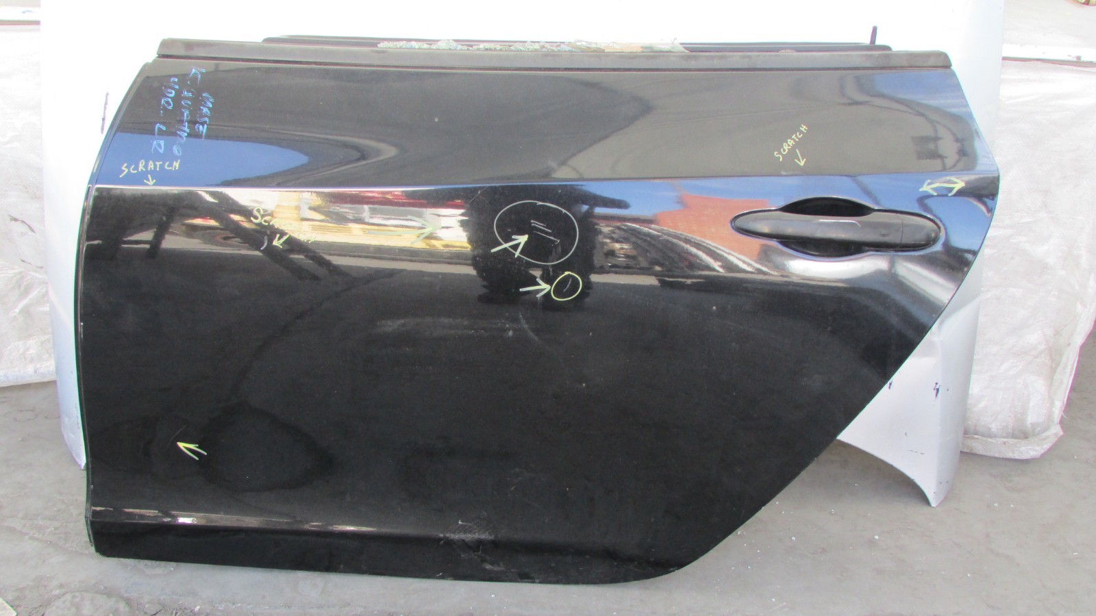 2014-2019 MASERATI QUATTROPORTE REAR LEFT DOOR SHELL ASSEMBLY BLACK OEM