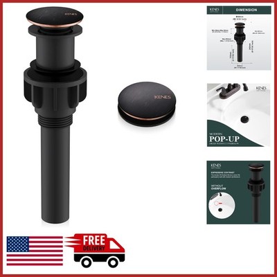 Plastic Pop Up Sink Drain Stopper for Bathroom Vanity with Anti-Clogging Feature