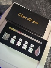 glass pen set fountain pen