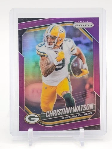 2025 Panini Prizm Football Purple Christian Watson #153