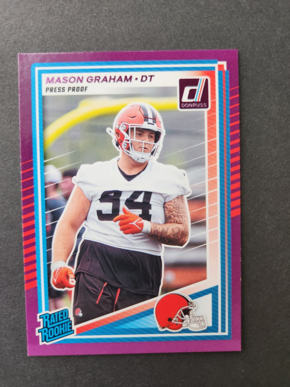 2025 Donruss Mason Graham Rated Rookie Purple Press Proof #340