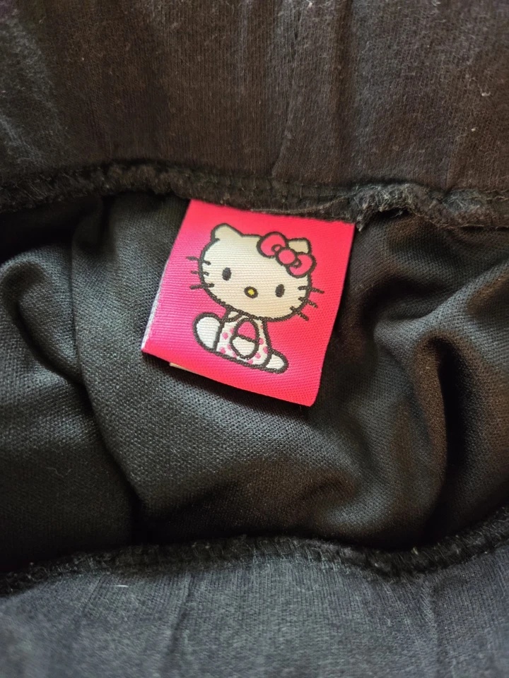 hello kitty skirt Halloween Ruffled Pink Metal Logo Black/orange Tulle Size 5 - Image 3 of 4