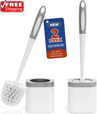 Toilet Brush, 2 Pack Toilet Brush and Holder Set Bathroom Accessories, Toilet Bo
