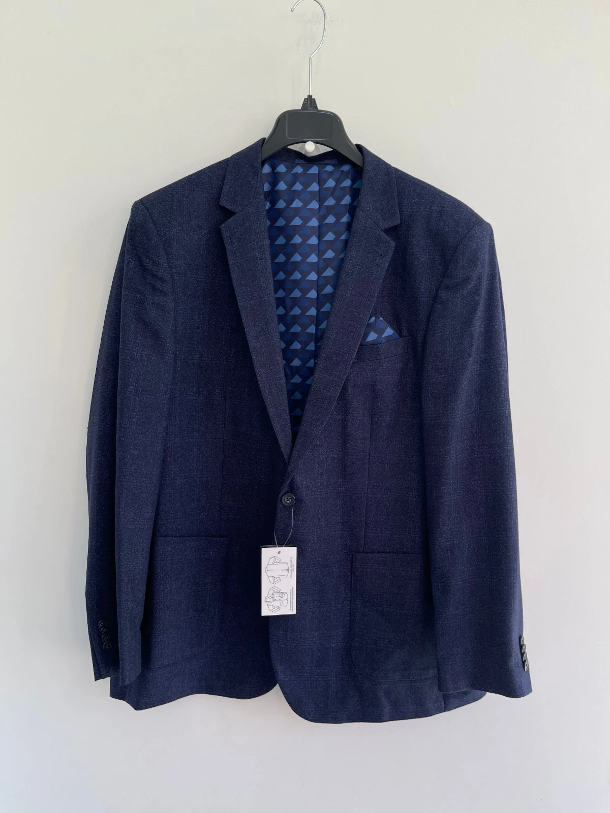 Jacamo Suit Blazer Jacket Navy Blue Check 48R / 48" Chest 🌟BNWT
Opens in a new window or tab