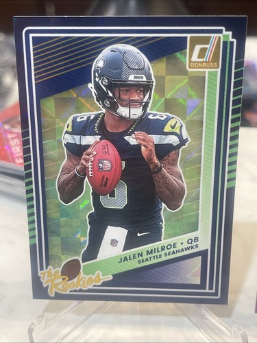 Jalen Milroe 2025 Donruss Rated Rookie Foil, Retro And Purple Press Proof Lot! - Picture 2 of 4