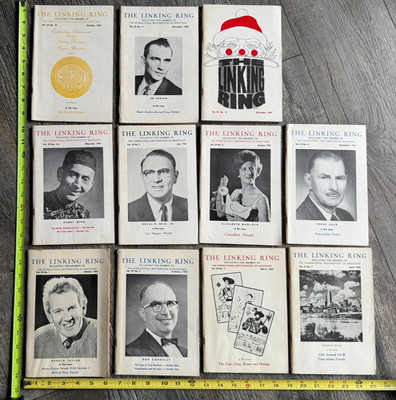 Magic Magazine LINKING RING 1969 11pc Lot Set Brotherhood Magicians Magic Trick