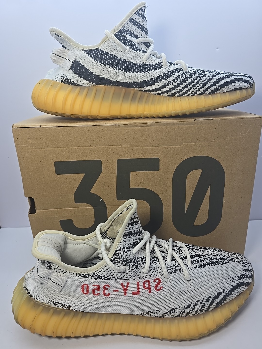 Yeezy Boost 350 V2 Mens 12 Shoes White Black Red Zebra Adidas Art CP9654 