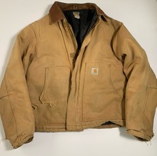 Carhartt Vintage Y2K Tan Brown J02 Cropped Arctic Jacket Size L 44 Distressed