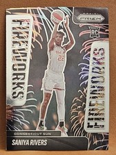 2025 Panini WNBA Prizm - Fireworks Saniya Rivers #1 (RC) - Connecicut Sun