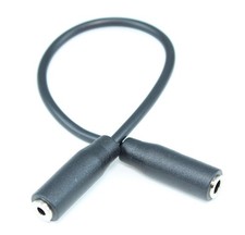 6 inch Adapter Cable: 4 Conductor TRRS 3.5mm FEMALE to 2.5mm FEMALE