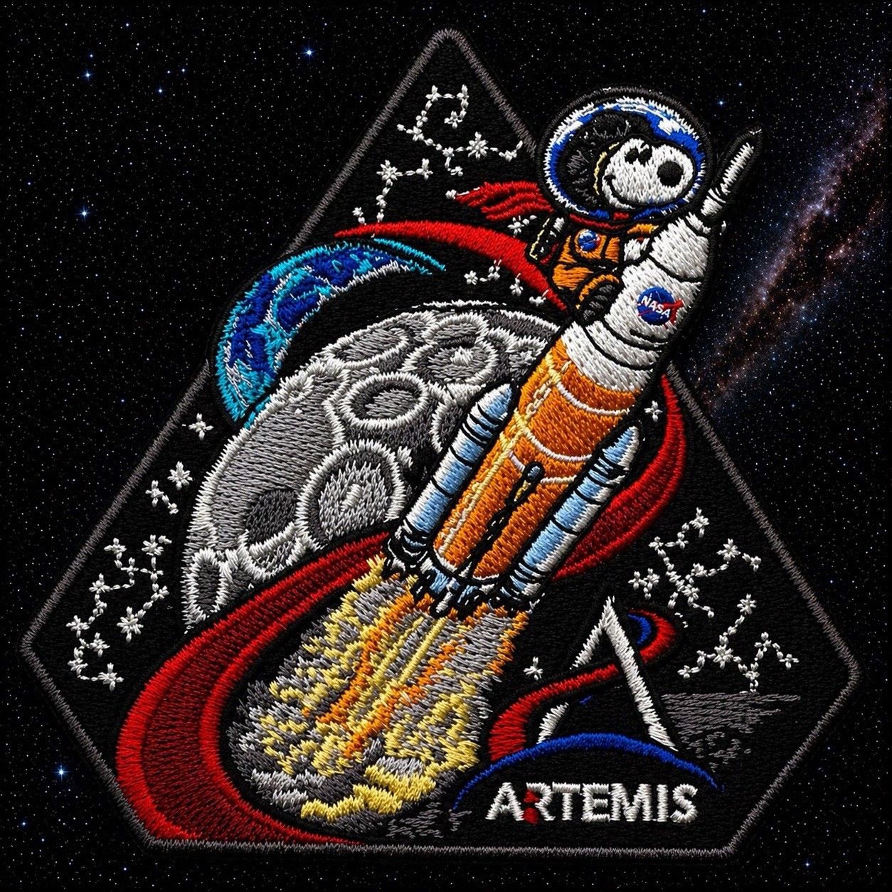 NASA - ARTEMISA ASTRONAUTA MISIÓN LUNAR PARCHE ESPACIAL - 3,5""