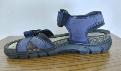 Ecco Gr.40 Damen Comfort Halbschuh jeans blau Sandalen Sandaletten sehr bequem