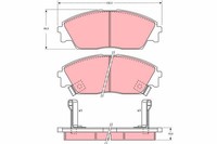 TRW Bremsbelagsatz Scheibenbremse GDB763 FüR ED Civic Honda EC Concerto Prelude