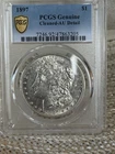 1880-S Morgan Silver Dollar – PCGS Genuine (Cleaned) AU Detail – Reflective