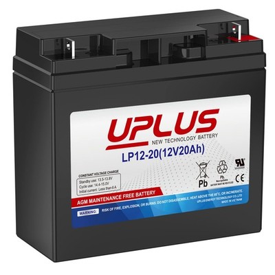 UPLUS 12V 20Ah Deep Cycle AGM Battery, LP12-20 Rechargeable SLA Batteries, Re...