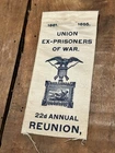 New ListingANTIQUE UNION EX-PRISONERS OF WAR 1894 ANDERSONVILLE REUNION RIBBON POW CIVIL