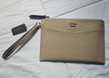 Guess Gleeson SLG Gray Monogram Clutch Wristlet With Zip Closure - Style CC70796