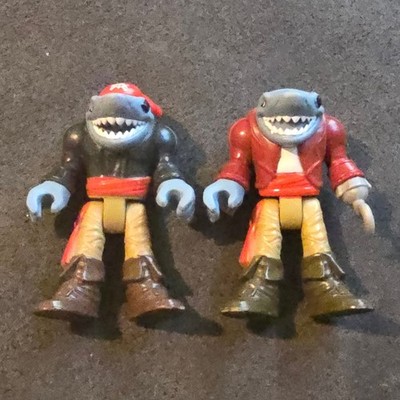 Imaginext Lot of 2 Pirate Shark Captain Deckmate Loose Figures Fisher Price Toys