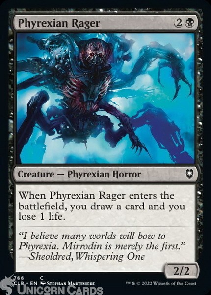 Phyrexian Rager : Common : Battle For Baldur's Gate : Mint MTG Card