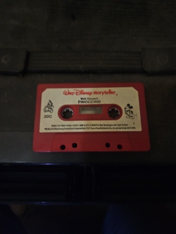 Walt Disney Storyteller Pinocchio Tape Cassette Only  2 Songs 1977 Vintage
