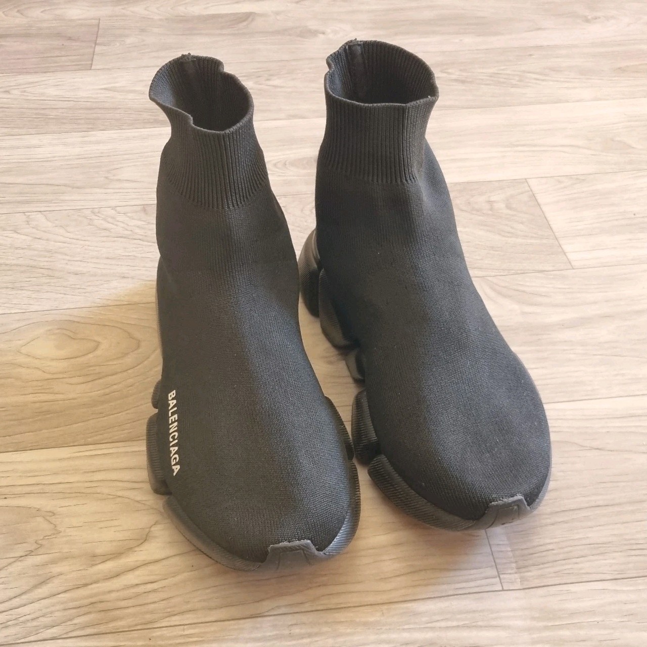 Balenciaga Shoes Speed Trainers Black White Knit Sock Sneakers US