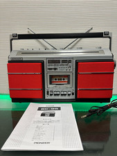 Pioneer SK-95 Runaway FM AM Radio Cassette Recorder Red Rare Working Confirmed